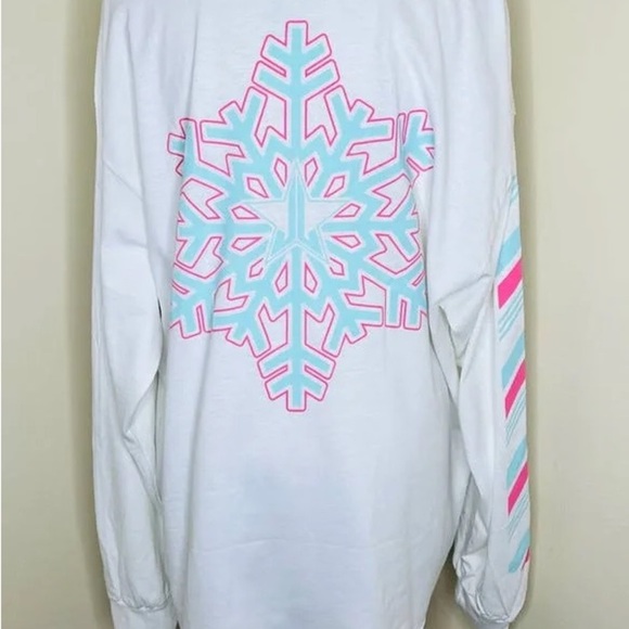 Jeffree Star White Winter Graphic Tee Star/Snowflake Size 2xl A7 - Picture 5 of 8